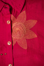 Load image into Gallery viewer, Gulnaar Onion Embroidered Collared Co-ord Set