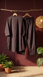 Load image into Gallery viewer, Abha Mauve Mirror Kantha Co-ord Set