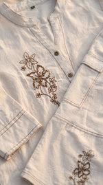 Load image into Gallery viewer, Haseen Off White Kantha Embroidered Co-ord Set