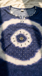 Load image into Gallery viewer, Chandni Purple Mirror Work Printed Kurta Set