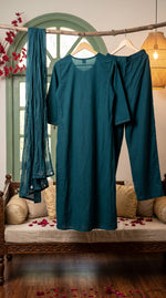 Load image into Gallery viewer, Resham Teal Embroidered Kurta Set
