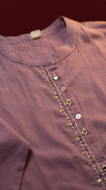 Load image into Gallery viewer, Abha Purple Mirror Kantha Co-ord Set