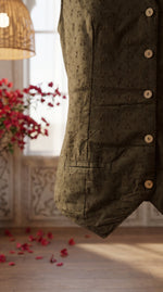 Load image into Gallery viewer, Aira Military Green Schiffli Balloon Pant Co-ord Set