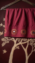 Load image into Gallery viewer, Sitara Gul Maroon Mirror Work Farshi Kurta Set