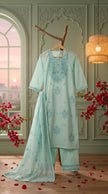 Arohi Sky Blue Embroidered Kurta Set