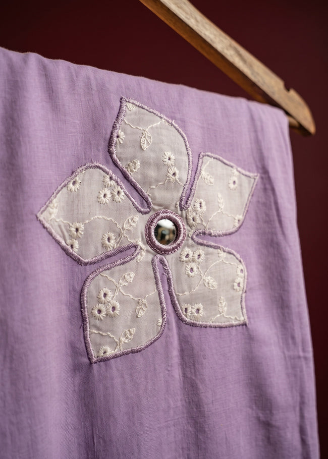Aaina Lavender Appliqué Embroidered Co-ord Set