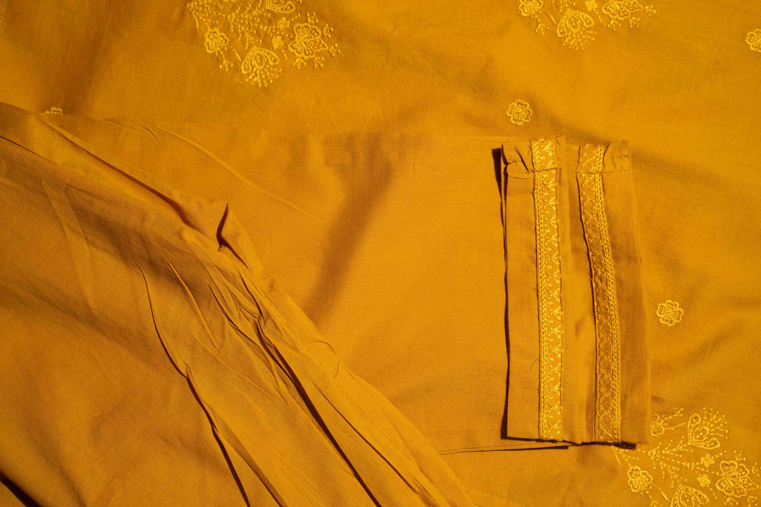 Arohi Mustard Embroidered Kurta Set