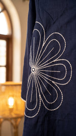 Load image into Gallery viewer, Rul Gul Navy Blue Embroidered Co-ord Set