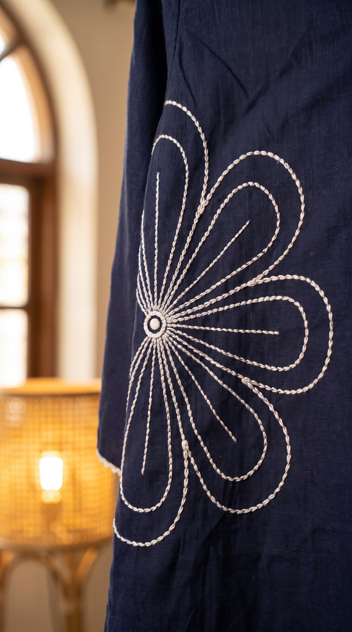 Rul Gul Navy Blue Embroidered Co-ord Set