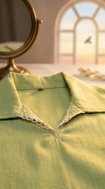 Load image into Gallery viewer, Aaina Mint Green Appliqué Embroidered Co-ord Set