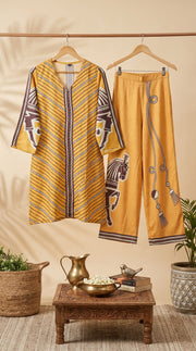 Ashvika Mustard Digital Print Co-ord Set