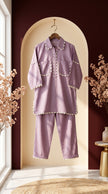 Sukoon Onion Lace Work Co-ord Set
