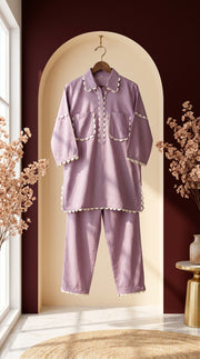 Sukoon Onion Lace Work Co-ord Set