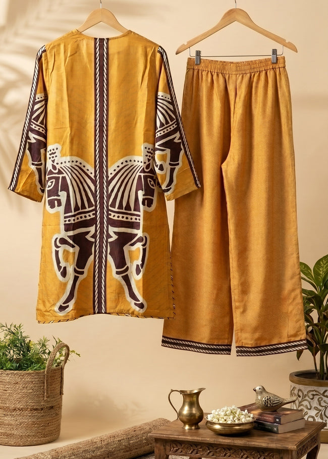 Ashvika Mustard Digital Print Co-ord Set