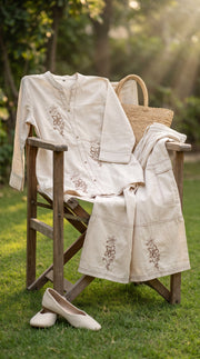 Haseen Off White Kantha Embroidered Co-ord Set
