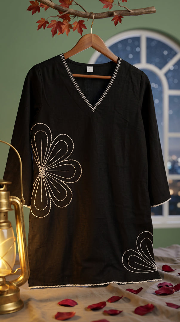 Rul Gul Black Embroidered Co-ord Set