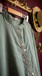 Load image into Gallery viewer, Abha Aqua Mirror Kantha Co-ord Set
