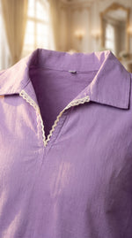 Load image into Gallery viewer, Aaina Lavender Appliqué Embroidered Co-ord Set