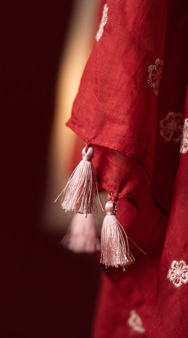 Arohi Maroon Embroidered Kurta Set