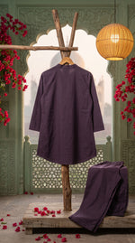 Load image into Gallery viewer, Ziya Purple Bead Work Co-ord Set