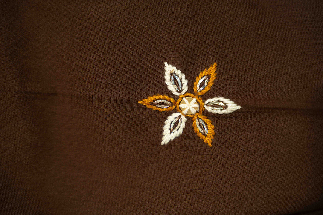 Adaa Brown Embroidered Farshi Kurta Set