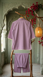 Load image into Gallery viewer, Sukoon Onion Lace Work Co-ord Set