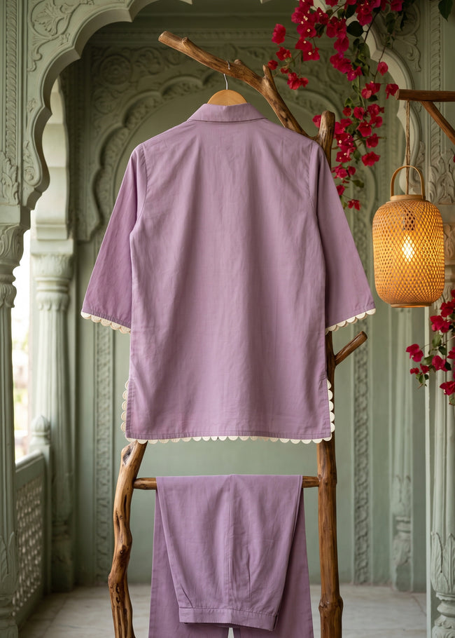 Sukoon Onion Lace Work Co-ord Set