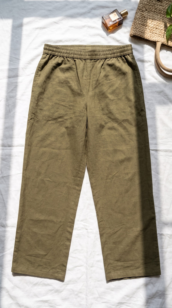 Zoya Military Green Dori Embroidered Co-ord Set