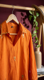Load image into Gallery viewer, Vedika Terracotta Metal Work Co-ord Set