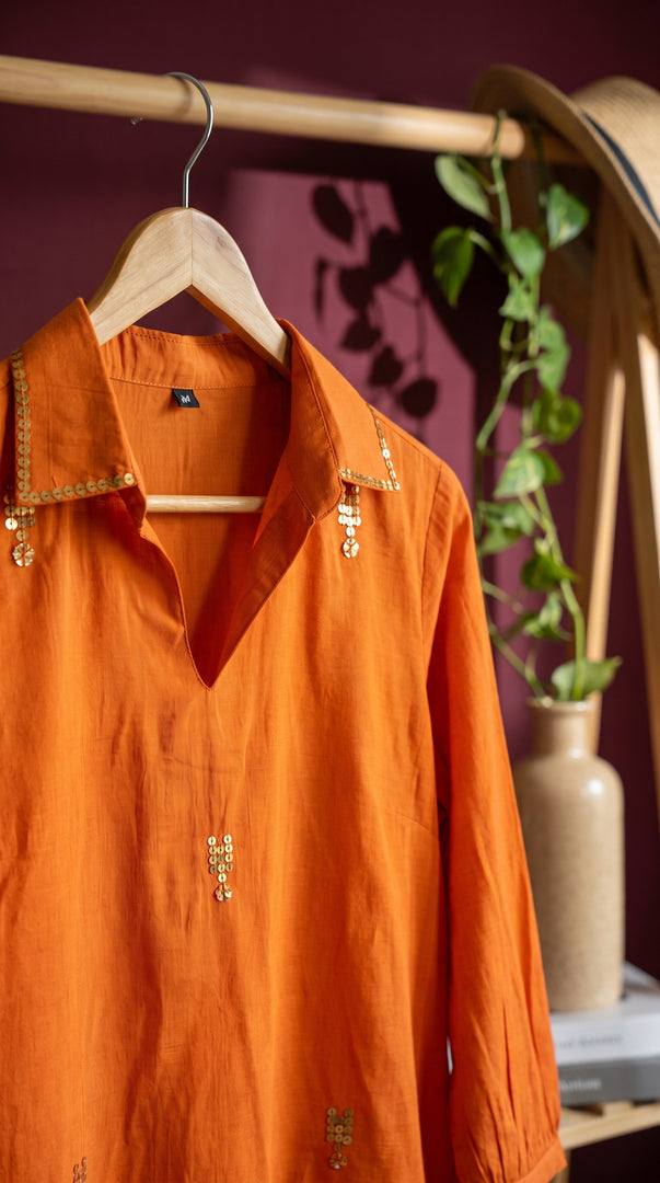 Vedika Terracotta Metal Work Co-ord Set