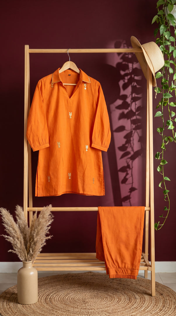 Vedika Terracotta Metal Work Co-ord Set
