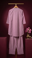 Abha Purple Mirror Kantha Co-ord Set