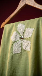 Aaina Mint Green Appliqué Embroidered Co-ord Set