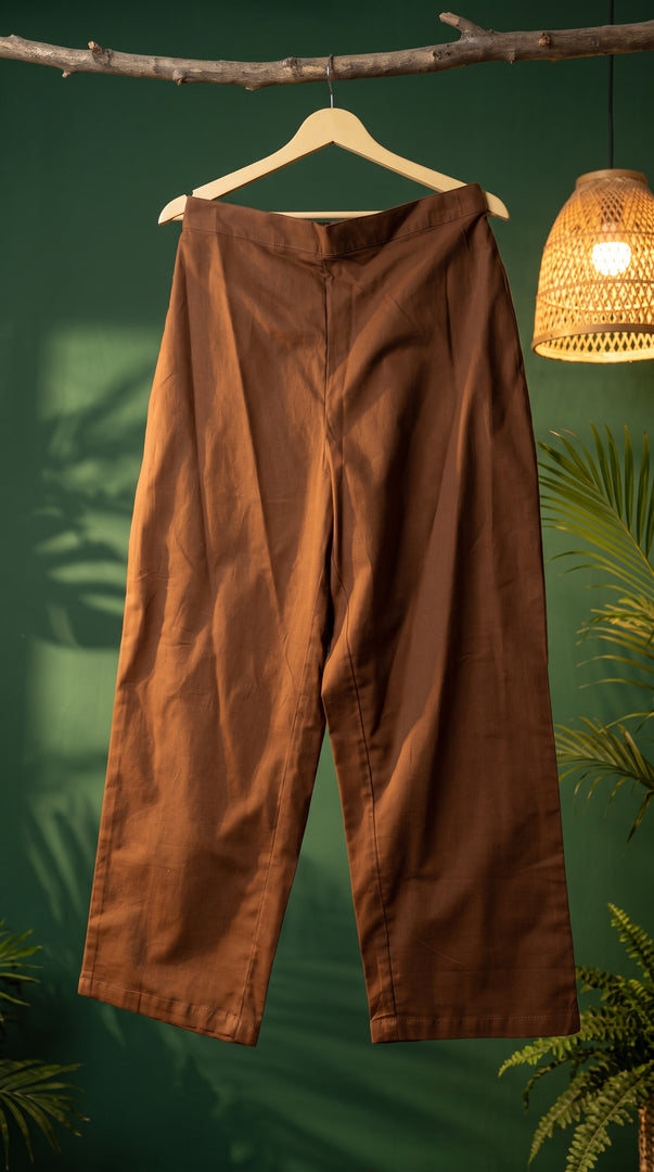Rangrez Brown Embroidered Kurta Set