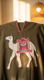 Load image into Gallery viewer, Reet Military Green Appliqué Pin-Tuck Kurta Set