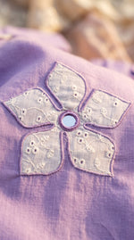 Load image into Gallery viewer, Aaina Lavender Appliqué Embroidered Co-ord Set