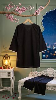 Rul Gul Black Embroidered Co-ord Set