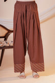 Nazm Brown Tassel Embroidered Co-ord Set