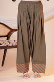 Nazm Military Green Tassel Embroidered Co-ord Set