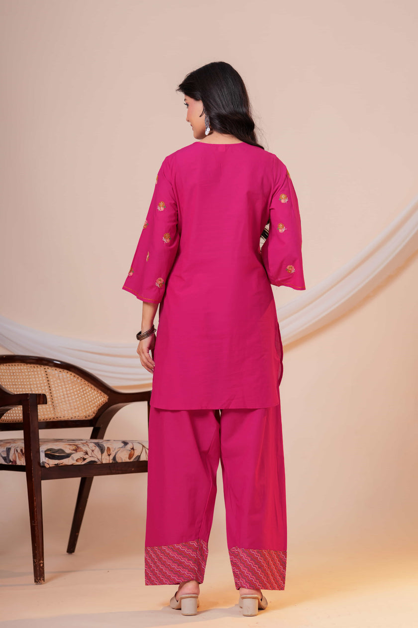 Nazm Rani Tassel Embroidered Co-ord Set