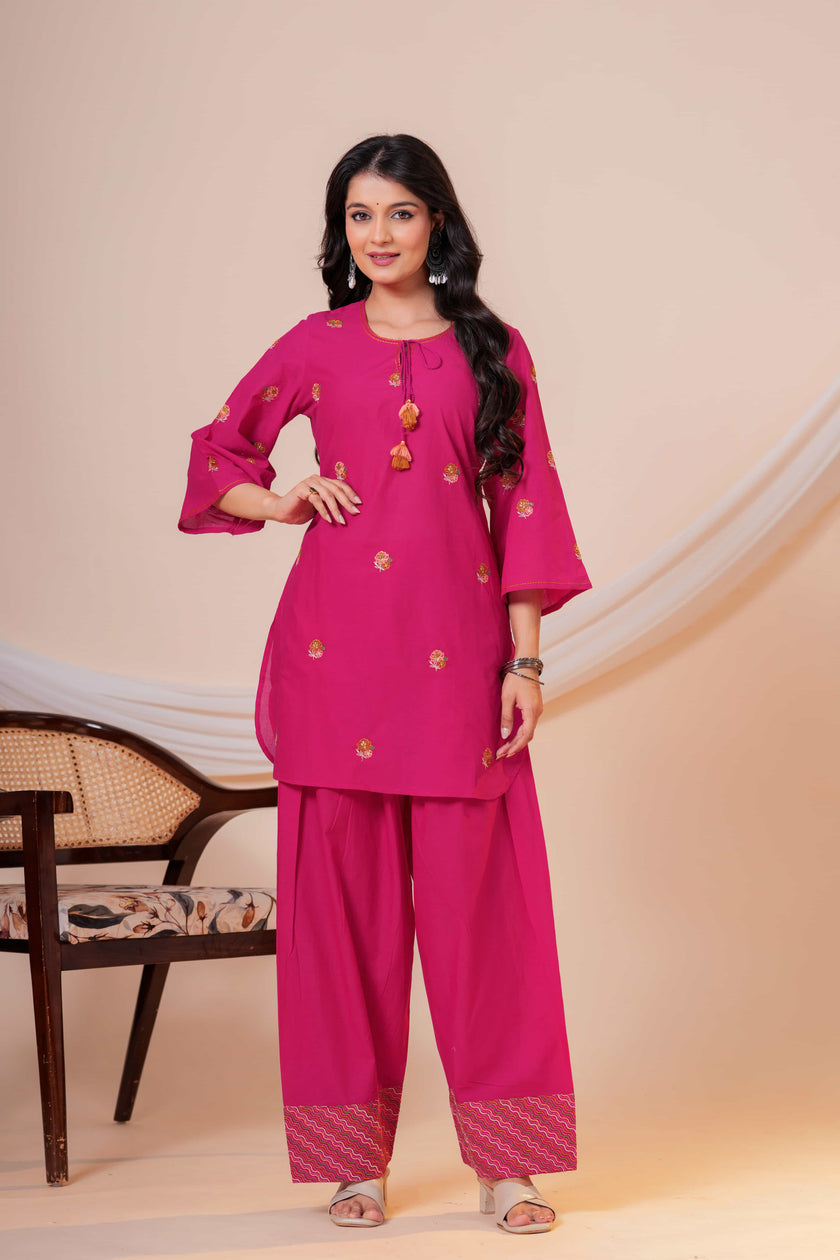 Nazm Rani Tassel Embroidered Co-ord Set