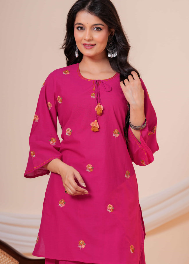Nazm Rani Tassel Embroidered Co-ord Set