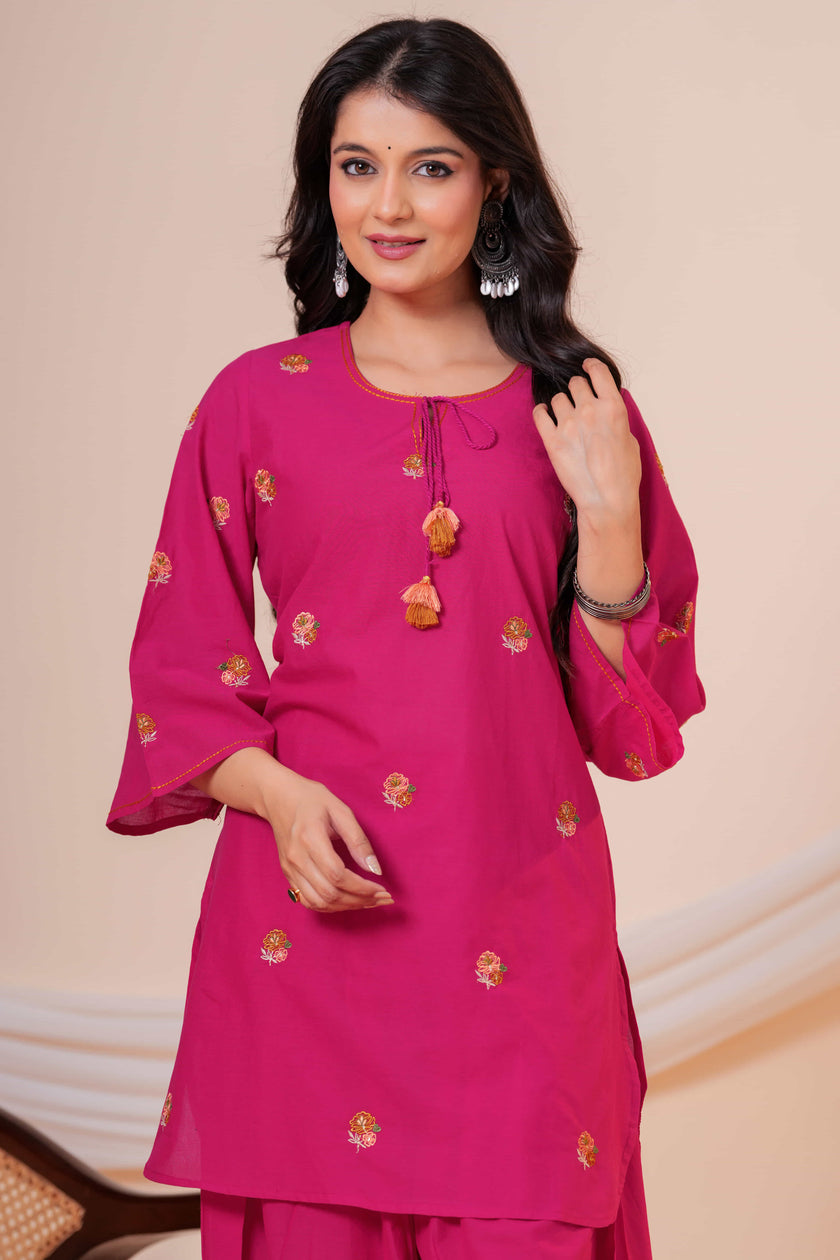 Nazm Rani Tassel Embroidered Co-ord Set
