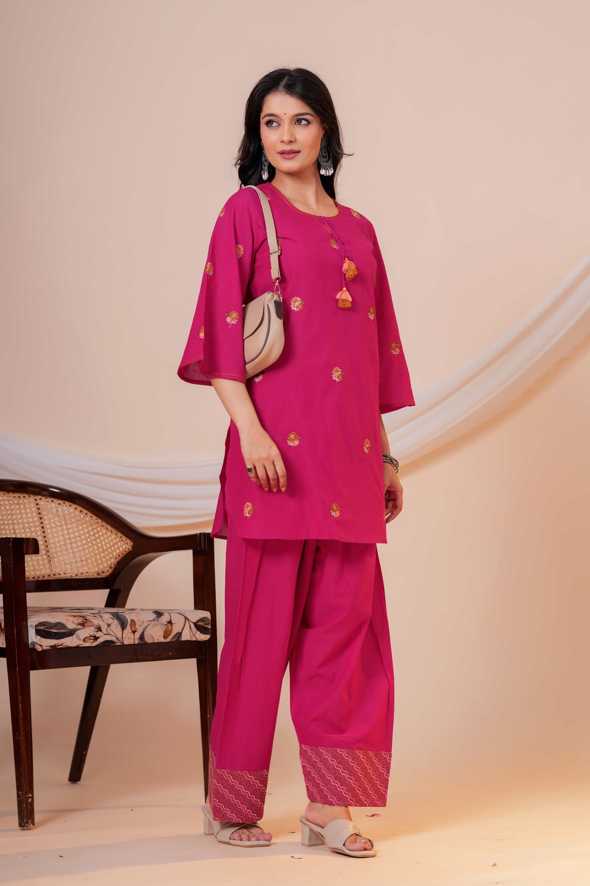 Nazm Rani Tassel Embroidered Co-ord Set