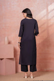 Noor-e-Gaj Black Appliqué Embroidered Kurta Set