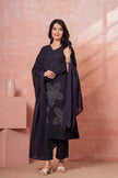 Noor-e-Gaj Black Appliqué Embroidered Kurta Set