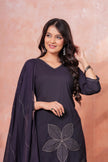 Noor-e-Gaj Black Appliqué Embroidered Kurta Set