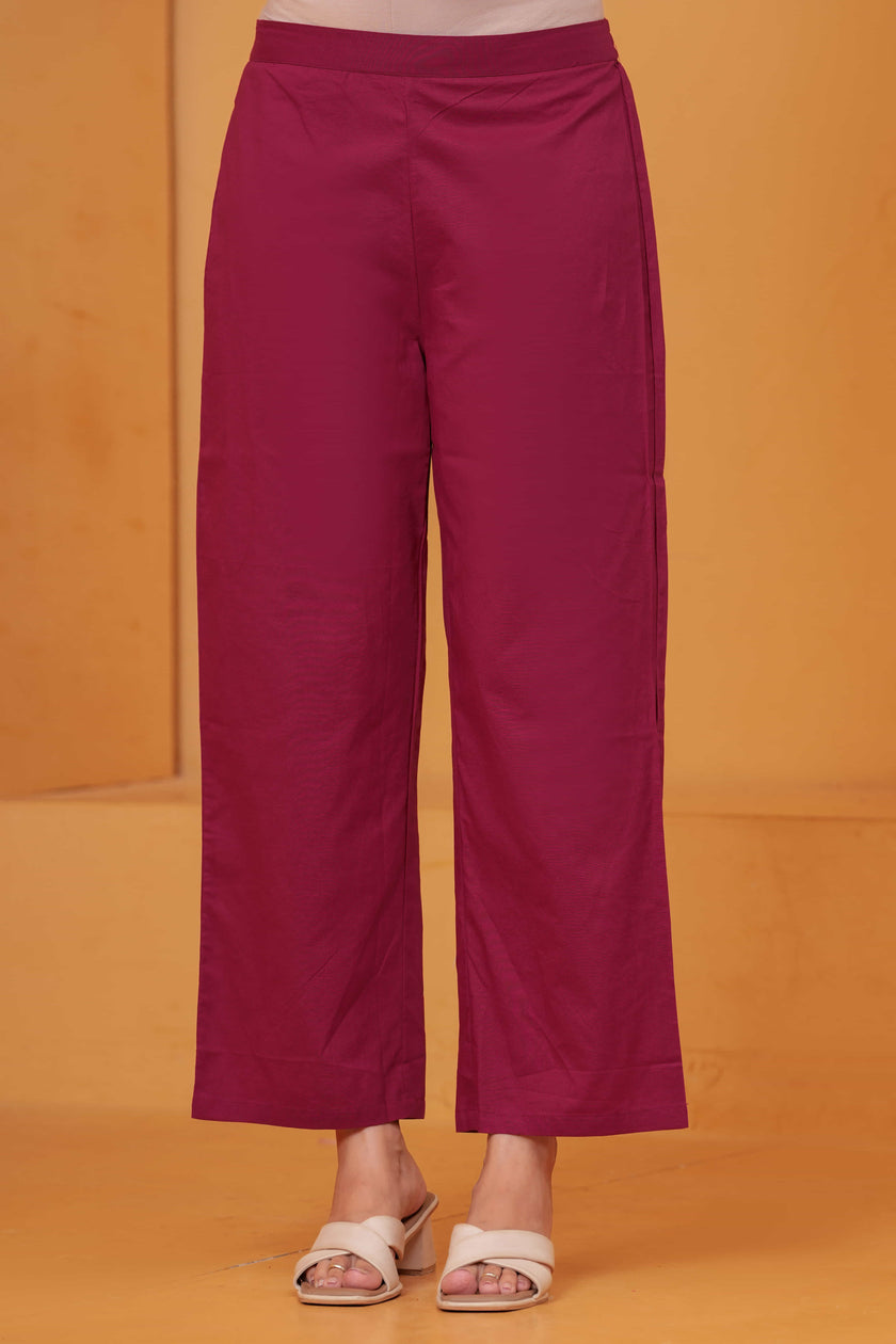 Resham Maroon Embroidered Kurta Set