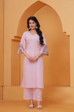 Saanjh Blush Embroidered Kurta Set