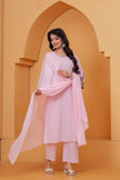 Saanjh Blush Embroidered Kurta Set